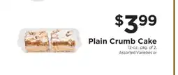 ShopRite Plain Crumb Cake offer