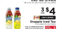 ShopRite Snapple Iced Tea offer