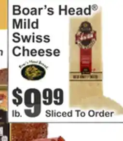 Food Universe Boar's Head Mild Swiss Cheese offer