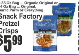 Food Universe Snack Factory Pretzel Crisps offer