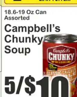 Food Universe 18.6-19 Oz Can Assorted Campbell's Chunky Soup offer