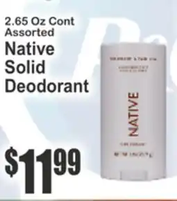 Food Universe 2.65 Oz Cont Assorted Native Solid Deodorant offer