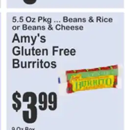 Food Universe Amy's Gluten Free Burritos offer