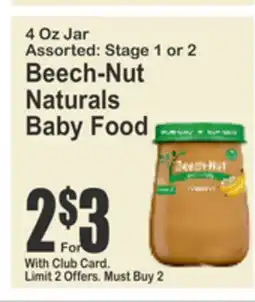Food Universe Beech-Nut Naturals Baby Food offer