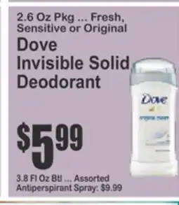 Food Universe Dove Invisible Solid Deodorant offer