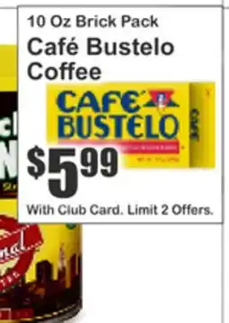 Food Universe 10 Oz Brick Pack Café Bustelo Coffee offer