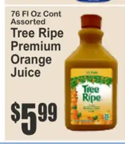 Food Universe Może Premium Orange Juice Pack, Tree Ripe Premium Orange Juice offer