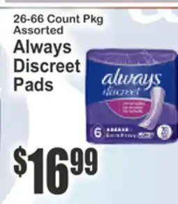 Food Universe Always Discreet Pads offer