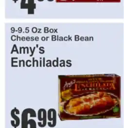 Food Universe 9-9.5 Oz Box Cheese or Black Bean Amy's Enchiladas offer