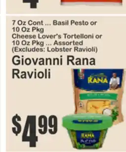 Food Universe 7 Oz Cont ... Basil Pesto or 10 Oz Pkg Cheese Lover's Tortelloni or 10 Oz Pkg ... Assorted offer