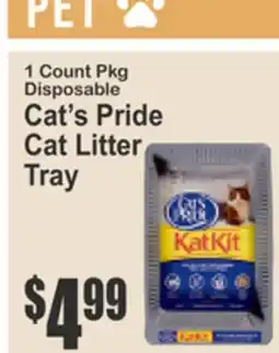 Food Universe 1 Count Pkg Disposable Cat's Pride Cat Litter Tray offer