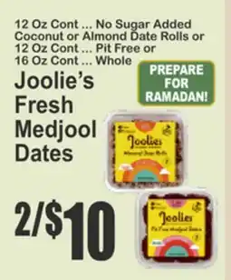 Food Universe • Date Cont ... No Sugar Added • Almond Date Rolls or • Pit Free Cont ... Whole offer
