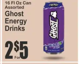 Food Universe 16 FL Oz Can Assorted Ghost Energy Drinks offer