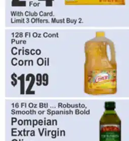 Food Universe 128 Fl Oz Cont Pure Crisco Corn Oil offer