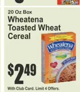 Food Universe Wheatena Toasted Wheat Cereal offer