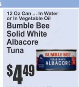 Food Universe Bumble Bee Solid White Albacore Tuna offer