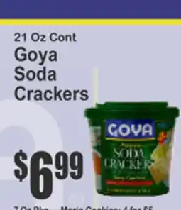 Food Universe 21 Oz Cont Goya Soda Crackers offer
