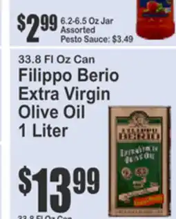 Food Universe 33.8 Fl Oz Can Filippo Berio Extra Virgin Olive Oil offer