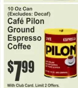 Food Universe Café Pilon Ground Espresso Coffee, 36 Oz Can (Excludes: Decaf) offer