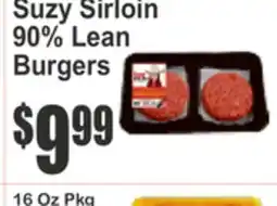 Food Universe Suzy Sirloin 90% Lean Burgers offer