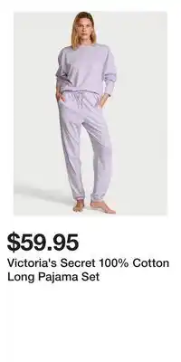 Victoria's Secret Victoria's Secret 100% Cotton Long Pajama Set offer