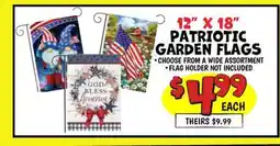 Ollie's 12 X 18 PATRIOTIC GARDEN FLAGS offer