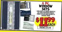Ollie's 4 PC. WINDOW SETS offer