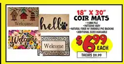 Ollie's 18 X 30 COIR MATS offer