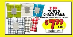 Ollie's 2 PK. TUFTED CHAIR PADS offer