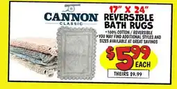 Ollie's 17 X 24 REVERSIBLE CLASSIC BATH RUGS offer