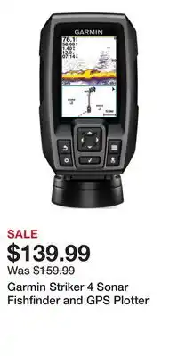 Cabela's Garmin Striker 4 Sonar Fishfinder and GPS Plotter offer