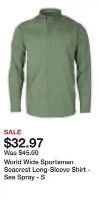 Cabela's World Wide Sportsman Seacrest Long-Sleeve Shirt - Sea Spray - S offer