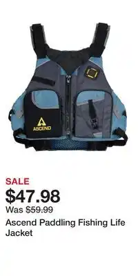 Cabela's Ascend Paddling Fishing Life Jacket offer