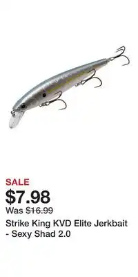 Cabela's Strike King KVD Elite Jerkbait - Sexy Shad 2.0 offer