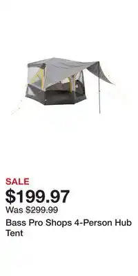 Cabela's Bass Pro Shops 4-Person Hub Tent offer