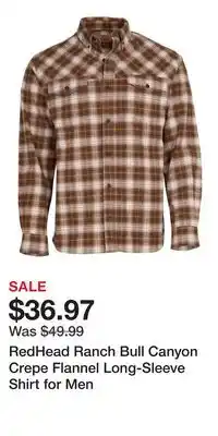 Cabela's RedHead Ranch Bull Canyon Crepe Flannel Long-Sleeve Shirt for Men offer
