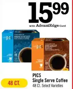 Price Chopper PICS Single Serve Coffee offer