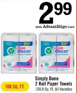 Price Chopper Simply Done Paper Towels offer