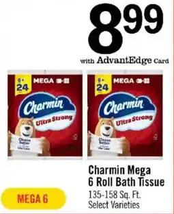 Price Chopper Charmin Mega 6 Roll Bath Tissue offer