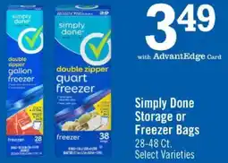 Price Chopper Simply Done Storage or Freezer Bags offer