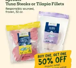 Sprouts Farmers Market Sprouts Tuna Steaks or Tilapia Fillets offer