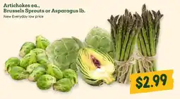 Sprouts Farmers Market Artichokes Brussels Sprouts or Asparagus offer