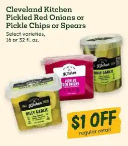 Sprouts Farmers Market Cleveland Kitchen Pickled Red Onions or Pickle Chips or Spears offer