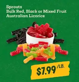 Sprouts Farmers Market Sprouts Bulk Red, Black or Mixed Fruit Australian Licorice offer