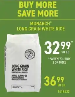 US Foods Chef's Store Monarch long grain white rice offer