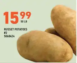 US Foods Chef's Store Russet potatoes offer