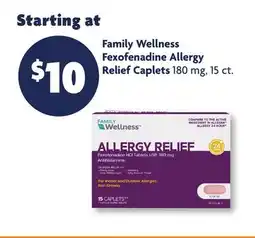 Family Dollar Family Wellness Fexofenadine Allergy Relief Caplets offer