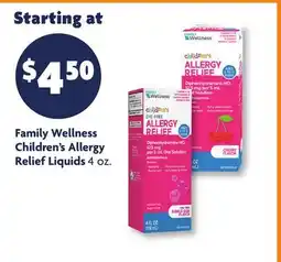 Family Dollar Family Wellness Children's Allergy Relief Liquids offer