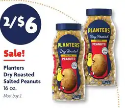 Family Dollar Planters Dry Roasted Salted Peanuts offer