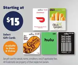 Family Dollar Select Gift Cards offer